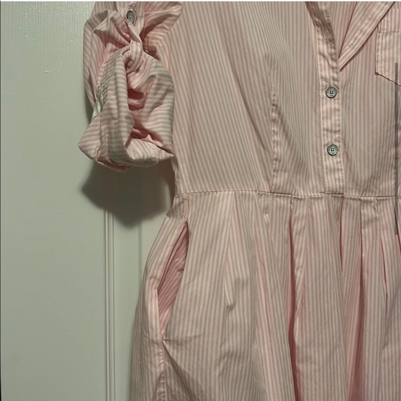 Brooks Brothers Red Label pink pinstripe Oxford shirt dress - Picture 4 of 8
